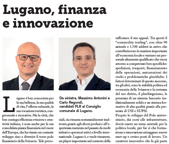Lugano, finanza ed innovazione 